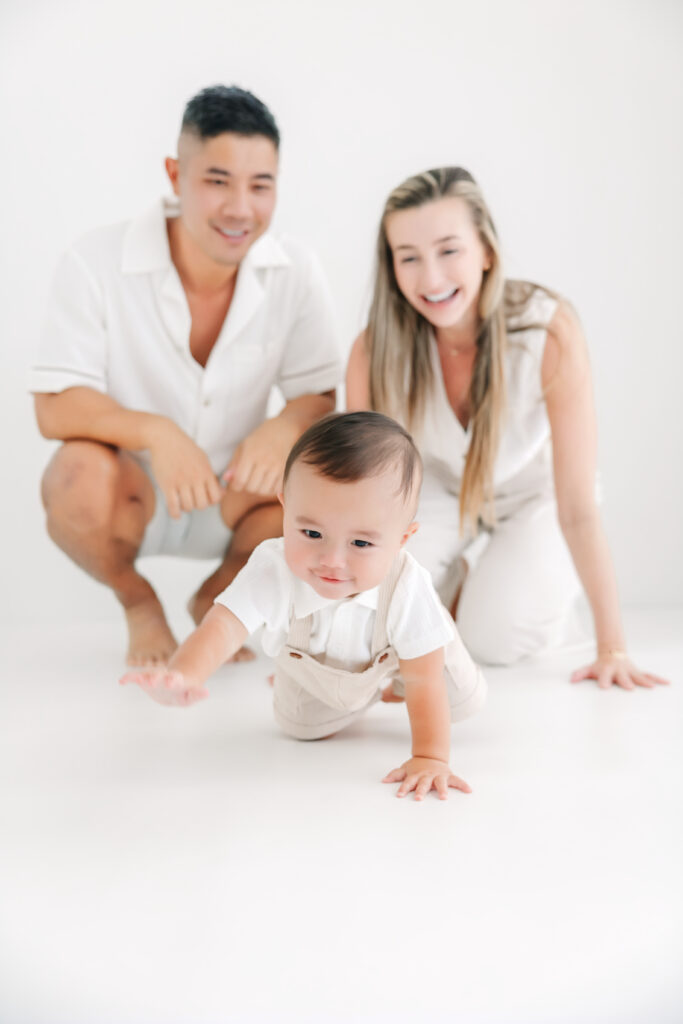baby 12 month one year portraits in the studio in west bay Cayman Islands